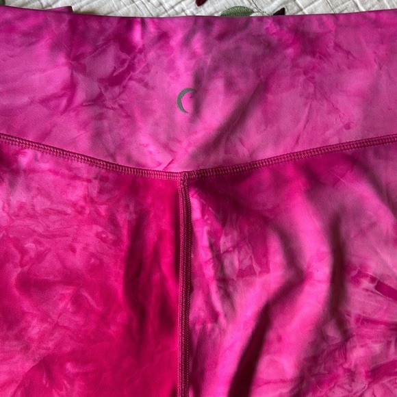Zyia Light n Tight Fuchsia Pink Hendrix Mesh Tie Dye Crop Leggings Size 20 - Picture 6 of 6